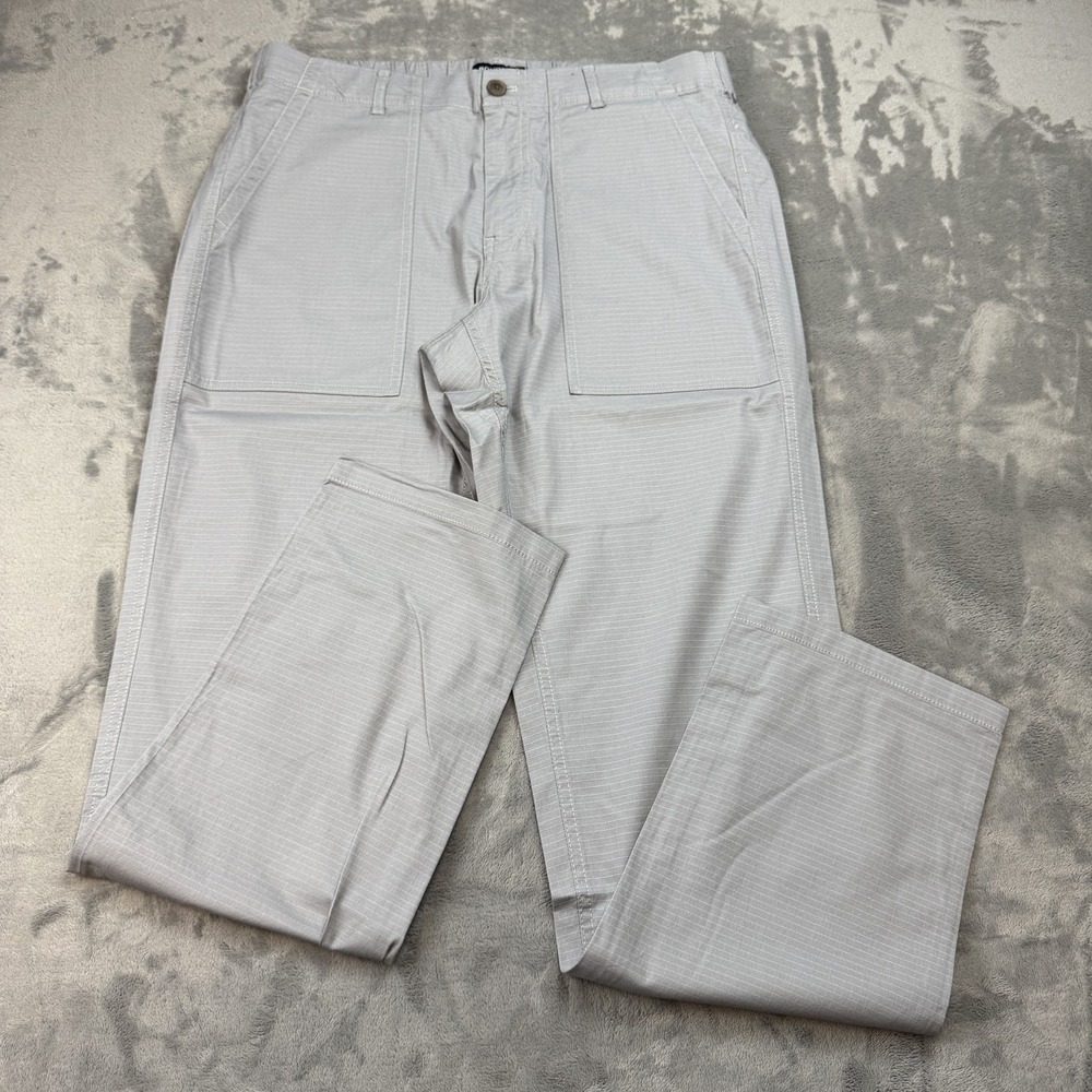 Bonobos Pants Mens 33x32 Gray Casual Utility Ripstop‎ Stretch Flat Front Pockets